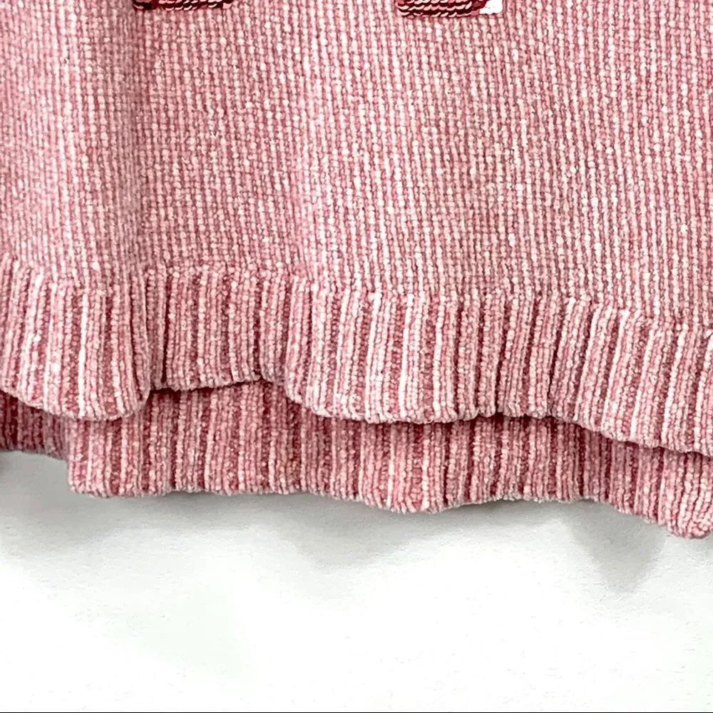 Justice Pink Embezzled Eiffel Tower‎ Sweater